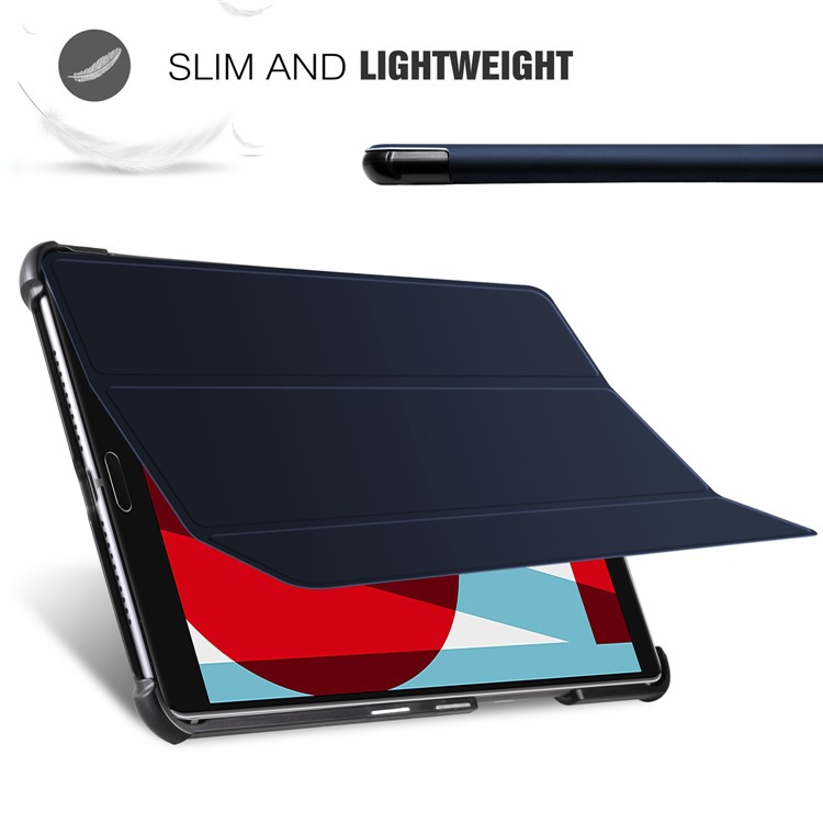 Tri-fold Stand Smart Leather Tablet Cover Shell for Huawei MediaPad M5 8 - Dark Blue-5