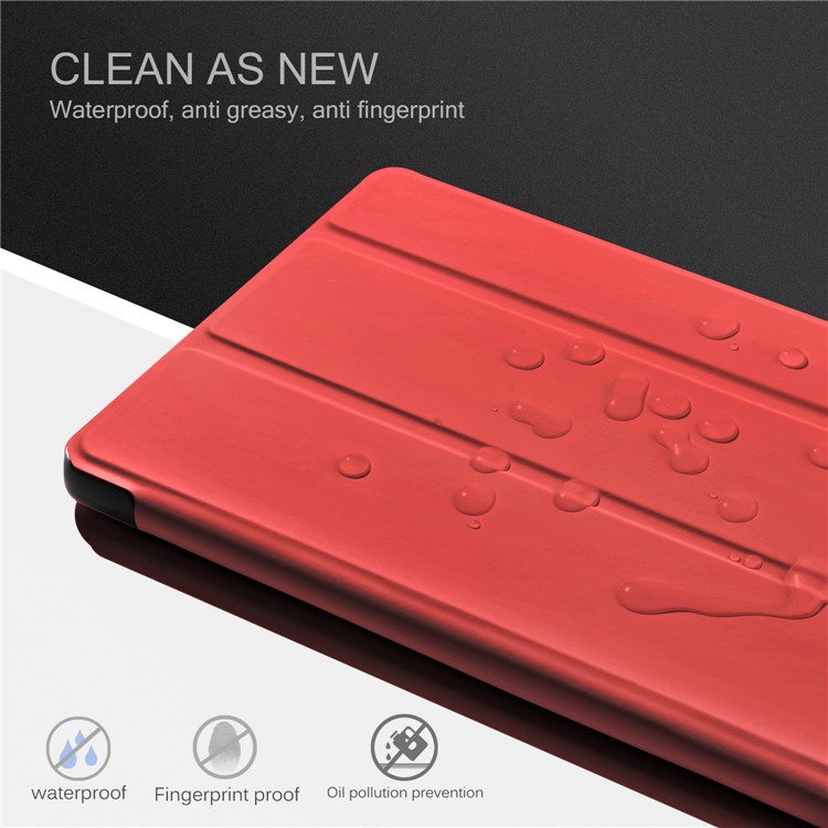 Tri-fold Stand Smart Leather Protective Shell for Huawei MediaPad M5 10/M5 10 (Pro) - Red-3