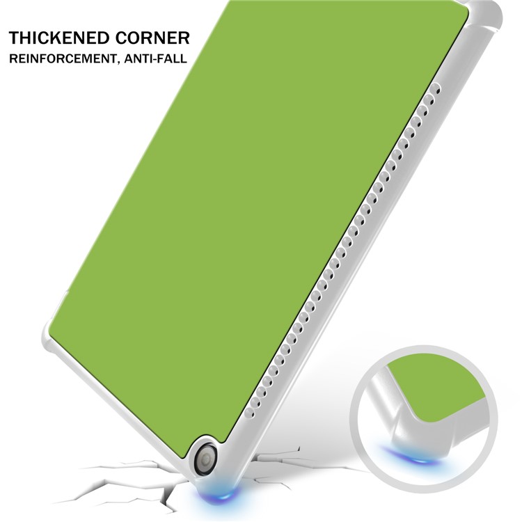 Tri-fold Stand Tablet Leather Smart Case Cover for Huawei MediaPad M5 10/M5 10 (Pro) - Green-2