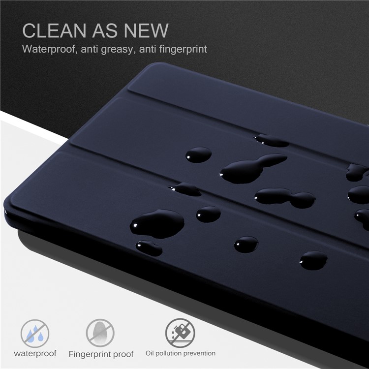 Tri-fold Stand Smart Leather Cover Protector for Huawei MediaPad M5 10/M5 10 (Pro) - Dark Blue-3