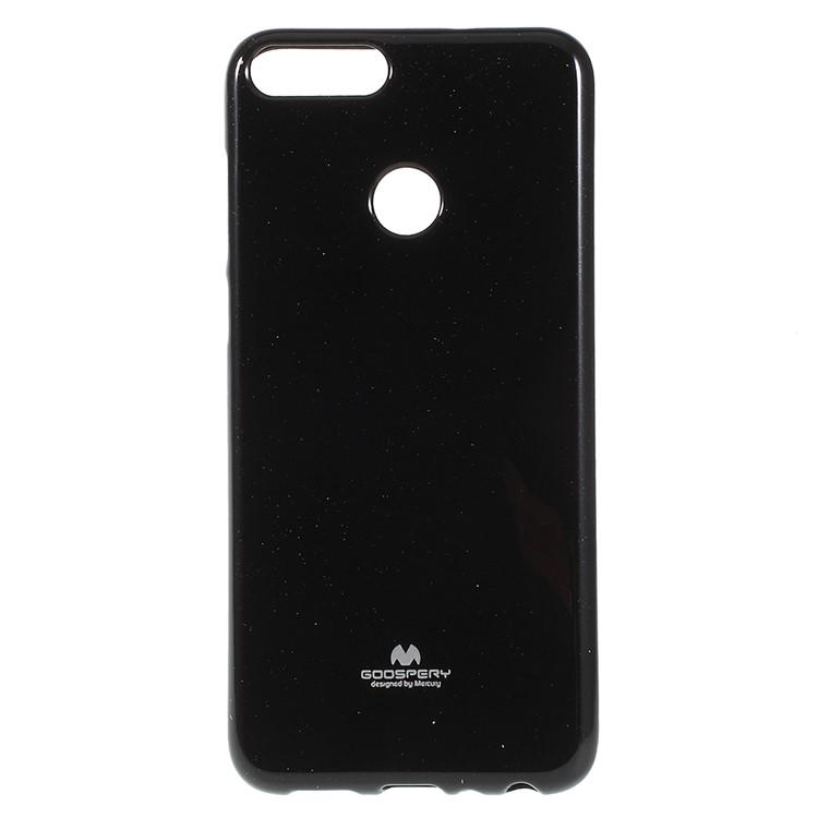 MERCURY GOOSPERY Glitter Powder TPU Jelly Back Case for Huawei P Smart / Enjoy 7S - Black-1