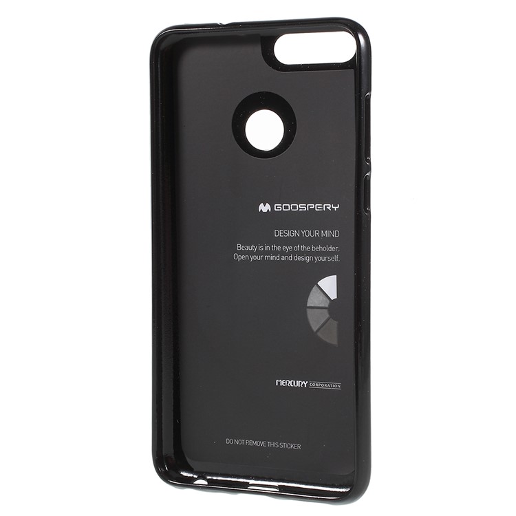 MERCURY GOOSPERY Glitter Powder TPU Jelly Back Case for Huawei P Smart / Enjoy 7S - Black-3