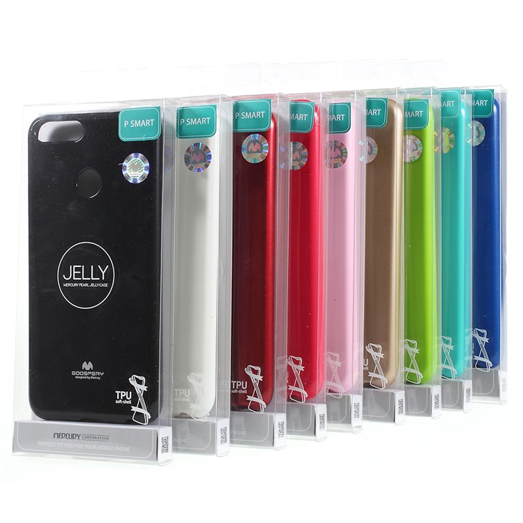 MERCURY GOOSPERY Glitter Powder TPU Jelly Back Case for Huawei P Smart / Enjoy 7S - Black-6