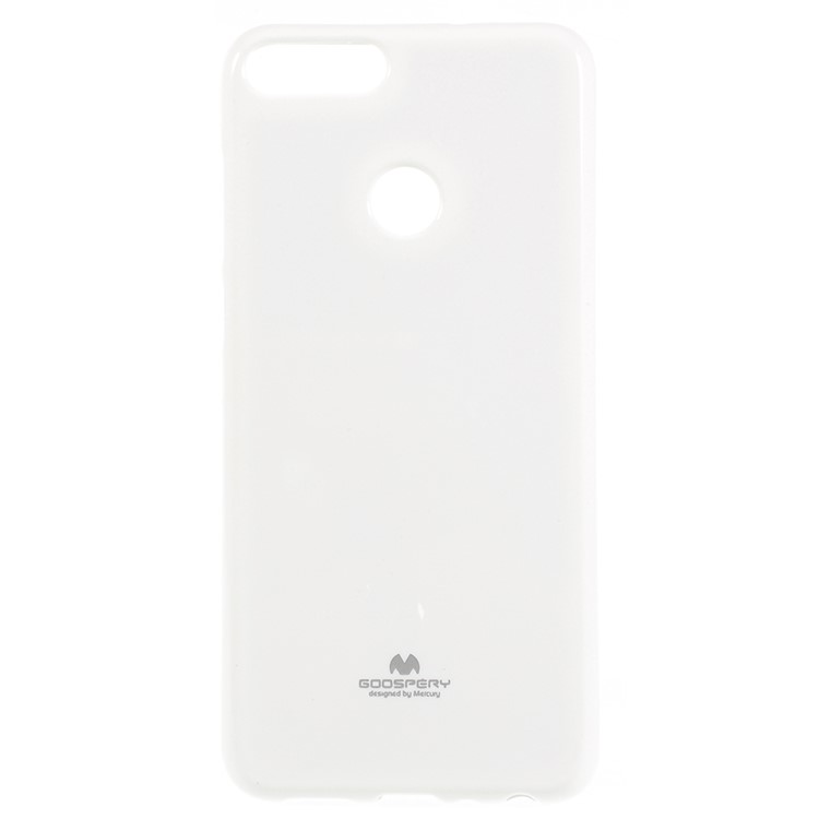 MERCURY GOOSPERY Glitter Powder TPU Jelly Phone Cover for Huawei P Smart / Enjoy 7S - White-1