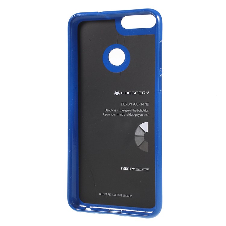 MERCURY GOOSPERY Glitter Powder TPU Mobile Casing for Huawei P Smart / Enjoy 7S - Blue-3