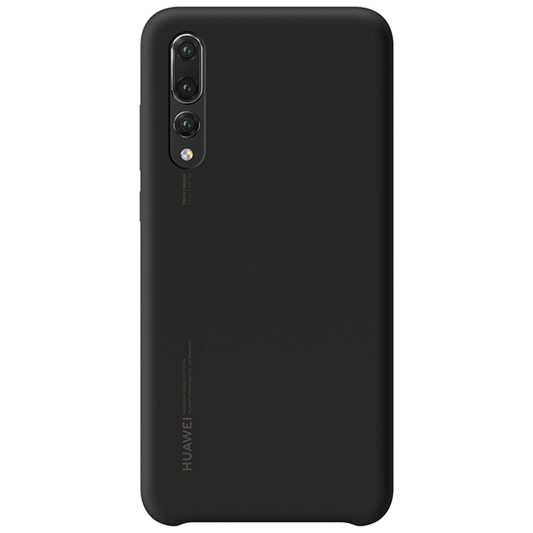 HUAWEI Liquid Silicone Silky Feel Mobile Phone Case for Huawei P20 Pro - Black-1