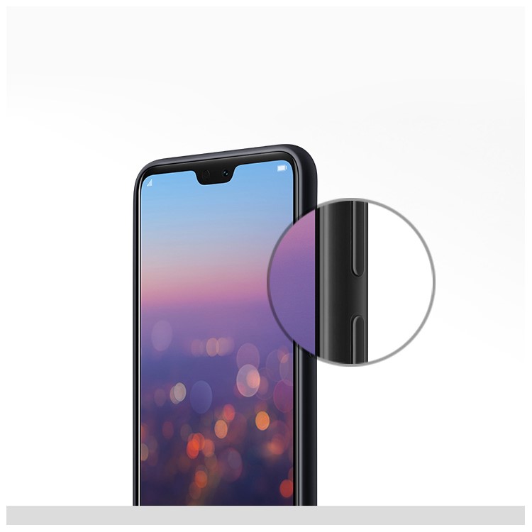 HUAWEI Liquid Silicone Silky Feel Mobile Phone Case for Huawei P20 Pro - Black-5