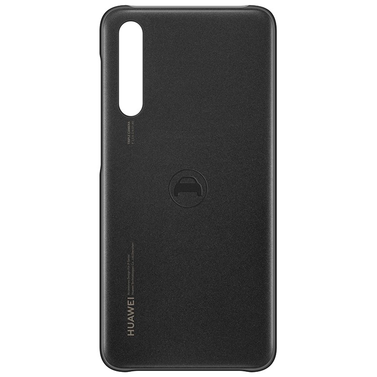 HUAWEI PU Leather Coated PC Hard Case + Magnetic Car Air Vent Mount Set for Huawei P20 Pro - Black-3