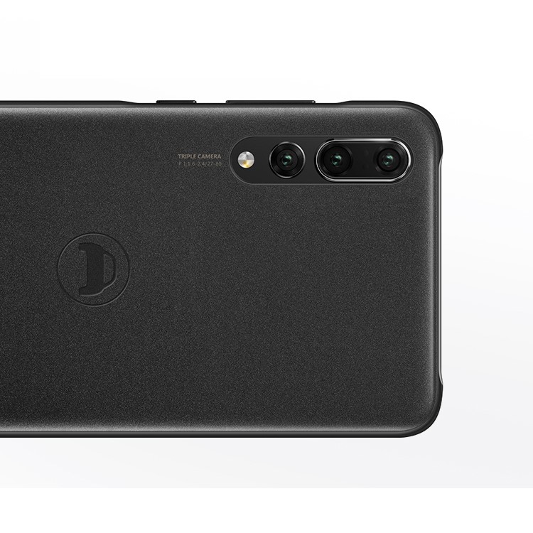 HUAWEI PU Leather Coated PC Hard Case + Magnetic Car Air Vent Mount Set for Huawei P20 Pro - Black-9
