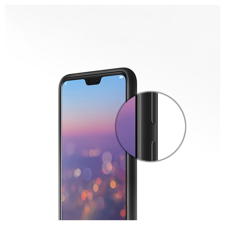 HUAWEI Liquid Silicone Silky Feel Mobile Phone Case for Huawei P20 - Black-4