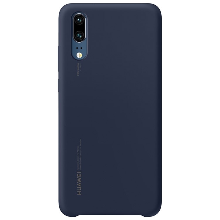 HUAWEI Liquid Silicone Silky Feel Mobile Phone Shell for Huawei P20 - Dark Blue-1