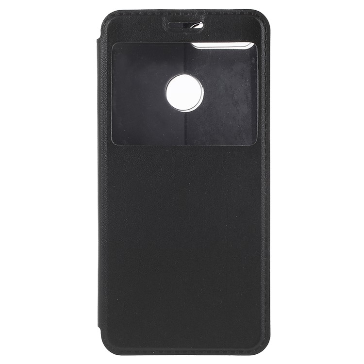 View Window PU Leather Case for Huawei Honor 9 Lite / Honor 9 Youth Edition - Black-3