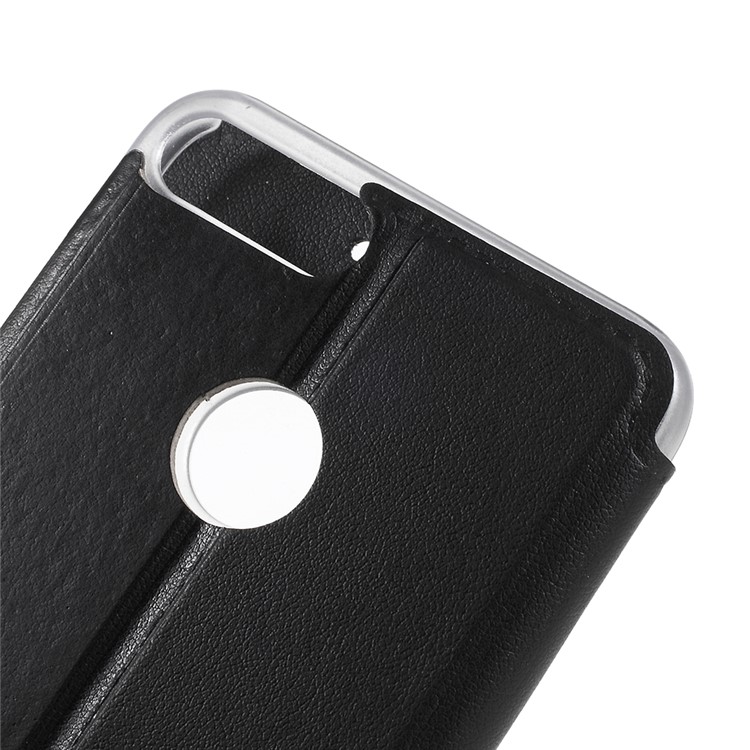 View Window PU Leather Case for Huawei Honor 9 Lite / Honor 9 Youth Edition - Black-5