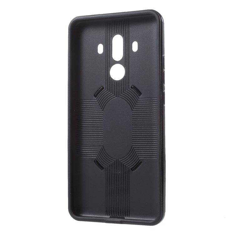 IPAKY PC + TPU Hybrid Protective Cover with Ring Holder Stand for Huawei Mate 10 Pro - Black-9