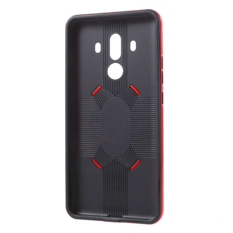IPAKY PC + TPU Hybrid Case Cover with Ring Holder Stand for Huawei Mate 10 Pro - Red-7