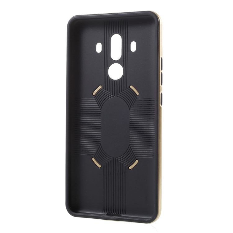 IPAKY PC + TPU Hybrid Protective Back Casing with Ring Holder Stand for Huawei Mate 10 Pro - Gold-7