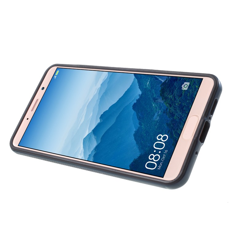 IPAKY PC + TPU Hybrid Mobile Phone Protection Cover with Ring Holder Stand for Huawei Mate 10 Pro - Blue-4