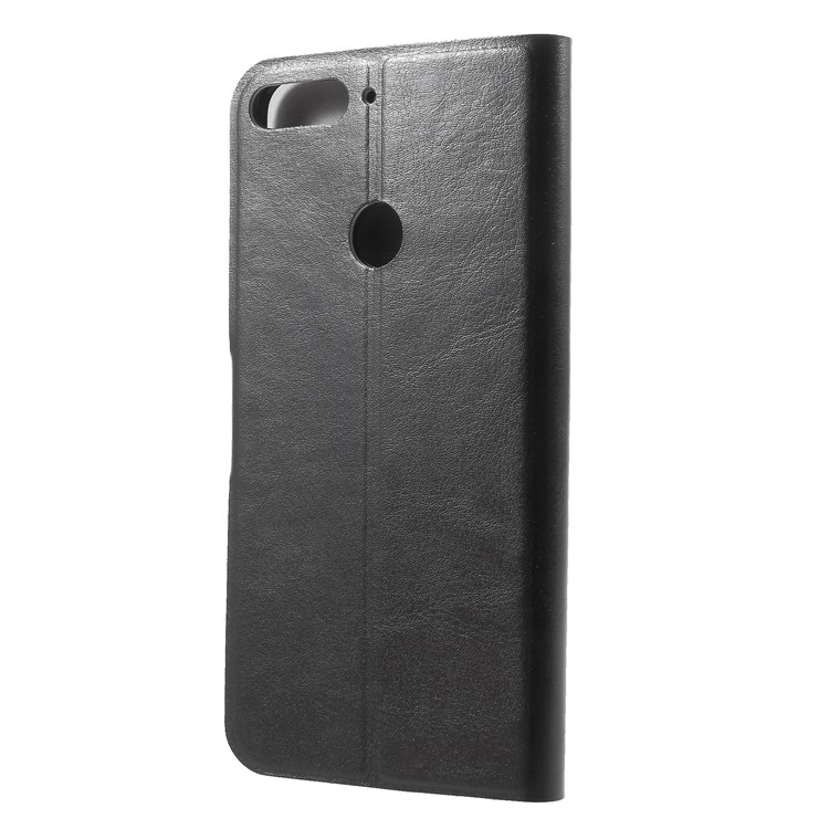 Crazy Horse Texture Card Holder Stand Flip Leather Cover for Huawei Honor 7C/Enjoy 8/Nova 2 Live /Y7 Prime (2018) - Black-2