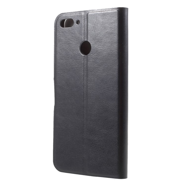 Crazy Horse Texture Card Holder Stand Leather Case for Huawei Y9 (2018) / Enjoy 8 Plus - Black-2