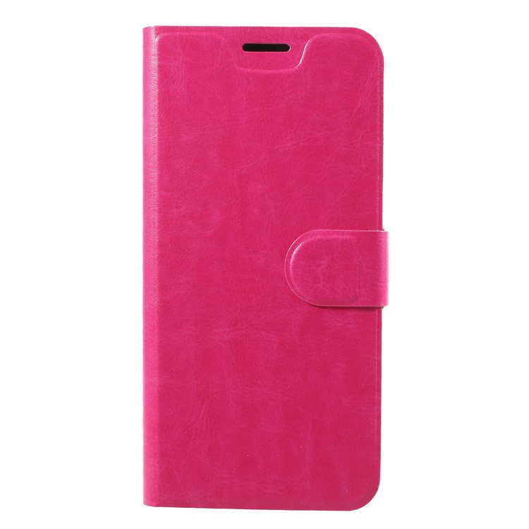 Crazy Horse Texture Card Holder Stand Leather Phone Case for Huawei Y9 (2018) / Enjoy 8 Plus - Rose-1
