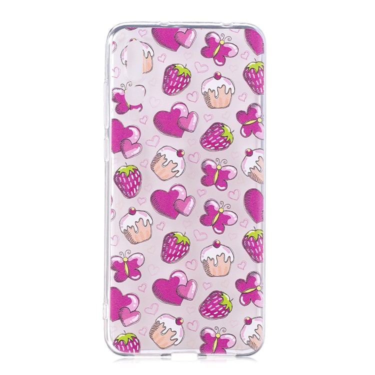 Pattern Printing IMD TPU Phone Cover for Huawei P20 Pro - Cake and Strawberry-5