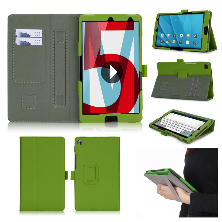 Foldable Stand PU Leather Tablet Case for Huawei MediaPad M5 8 - Green-1