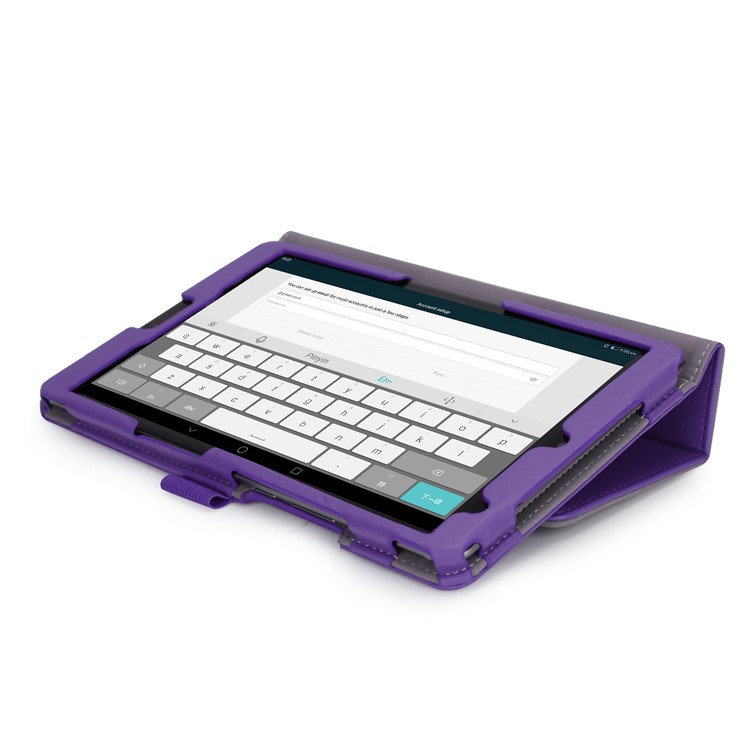 Foldable Stand PU Leather Card Holder Case for Huawei MediaPad M5 8 - Purple-10