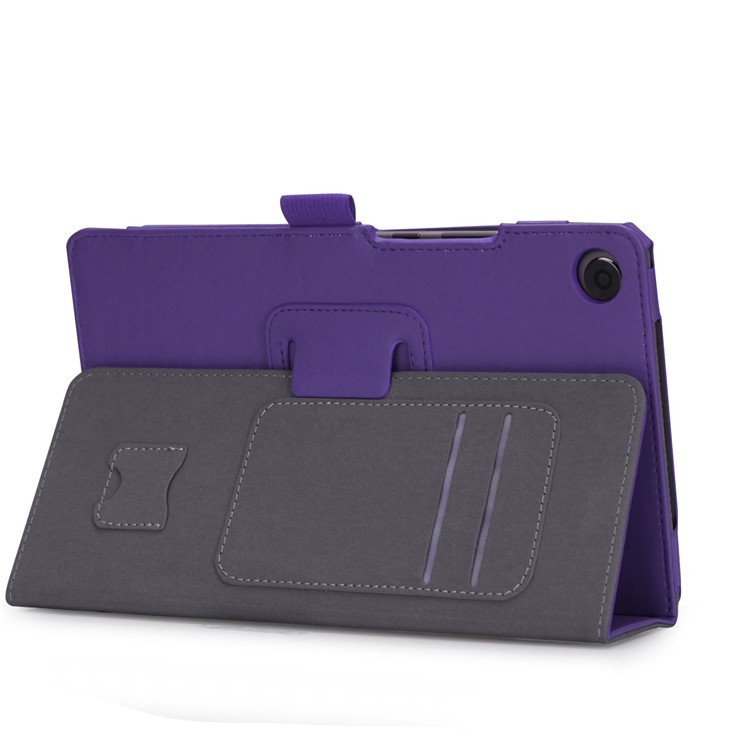Foldable Stand PU Leather Card Holder Case for Huawei MediaPad M5 8 - Purple-6