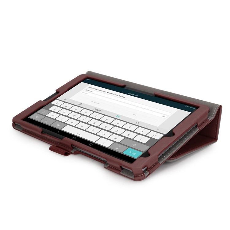 Foldable Stand PU Leather Card Holder Shell for Huawei MediaPad M5 8 - Brown-10