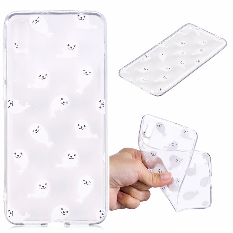 Pattern Printing IMD TPU Back Cover for Huawei P20 - Sea Lion-1