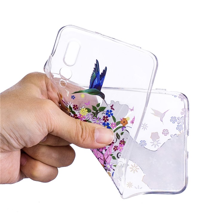 Pattern Printing IMD TPU Back Shell for Huawei P20 - Flowered Girl-4