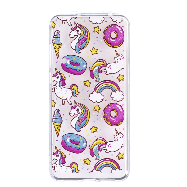 Pattern Printing IMD TPU Mobile Phone Cover for Huawei P20 - Doughnuts and Unicorns-5