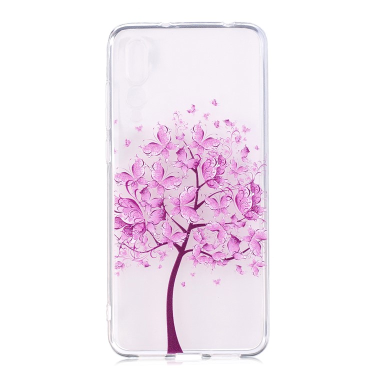 Pattern Printing IMD TPU Cell Phone Shell for Huawei P20 - Purple Tree-5