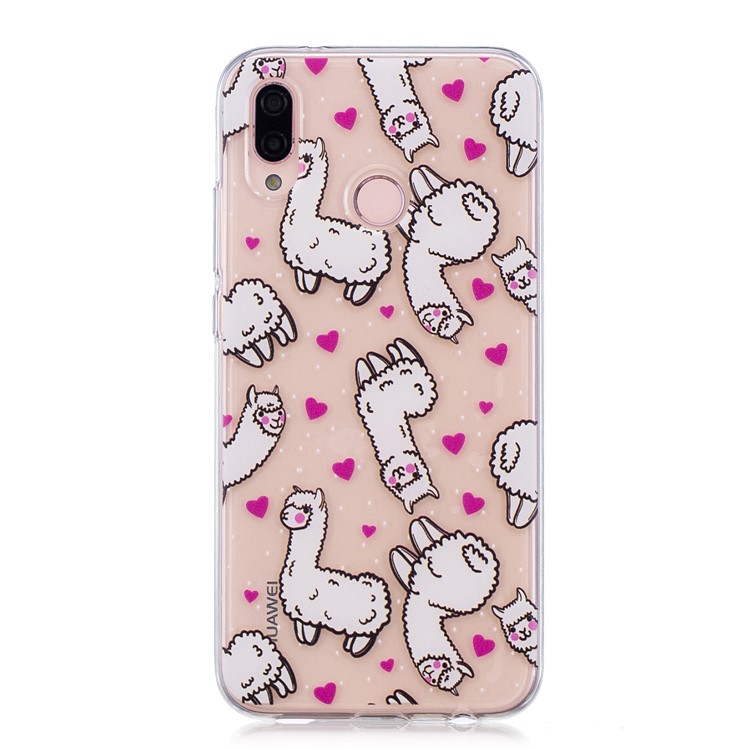 Pattern Printing TPU Back Case for Huawei P20 Lite / Nova 3e - Alpaca Pattern-3