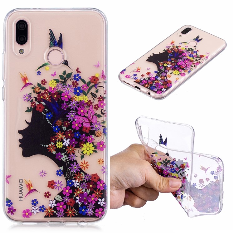 Pattern Printing TPU Case Shell for Huawei P20 Lite / Nova 3e - Beauty Pattern-1