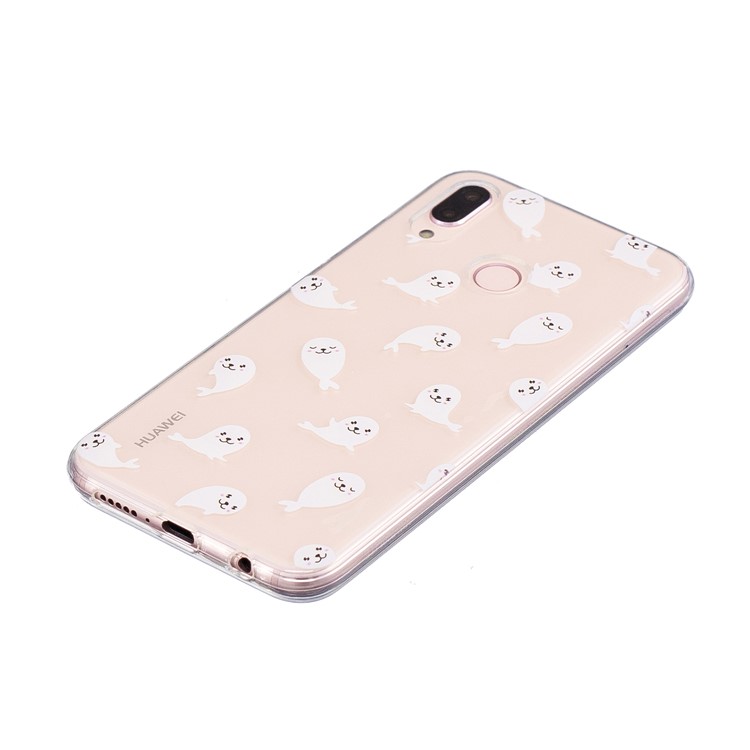 Pattern Printing TPU Gel Cover for Huawei P20 Lite / Nova 3e - Sea Lion-4