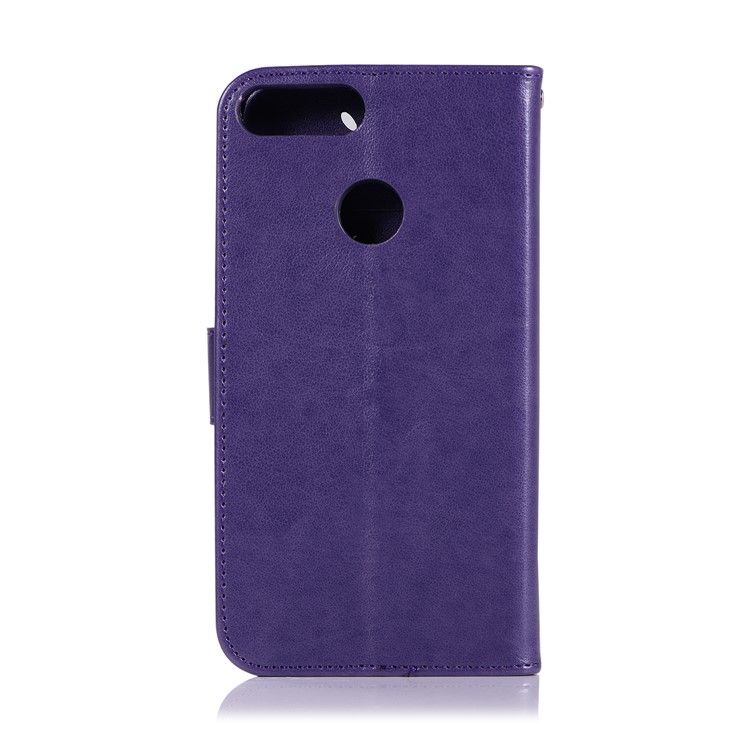 Imprint Dream Catcher Owl Magnetic Wallet PU Leather Stand Protective Cover for Huawei Honor 9 Lite/Honor 9 Youth Edition - Purple-3