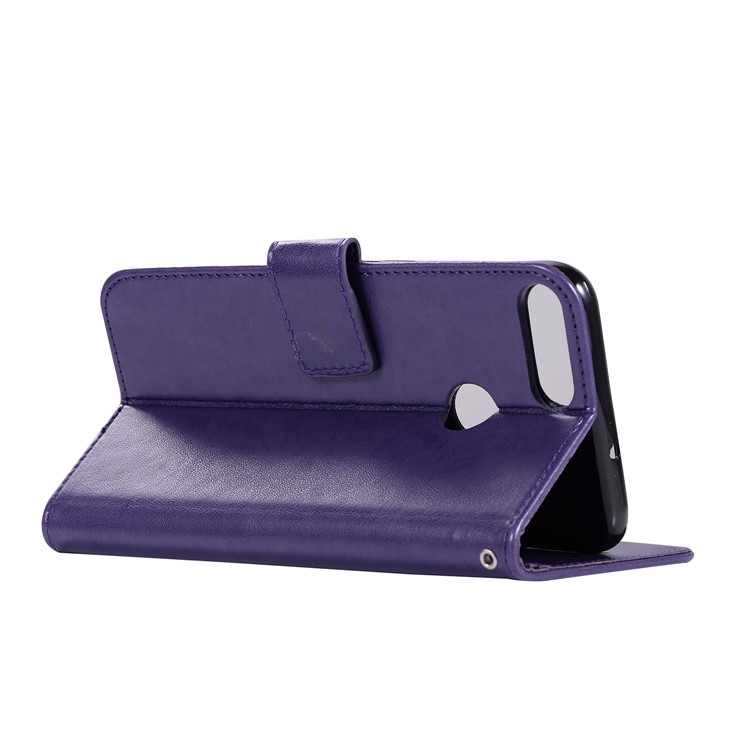 Imprint Dream Catcher Owl Magnetic Wallet PU Leather Stand Protective Cover for Huawei Honor 9 Lite/Honor 9 Youth Edition - Purple-6