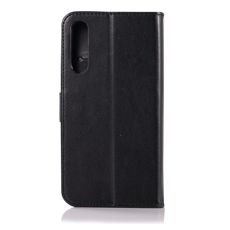 Imprint Owl Dream Catcher Wallet Leather Stand Case for Huawei P20 Pro - Black-3