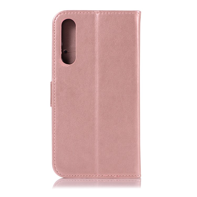 Imprint Owl Dream Catcher Wallet Leather Stand Shell for Huawei P20 Pro - Rose Gold-3