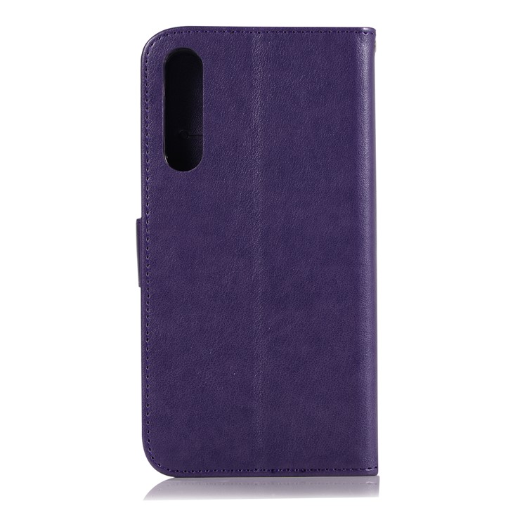 Imprint Owl Dream Catcher Wallet Leather Shell Case for Huawei P20 Pro - Purple-3