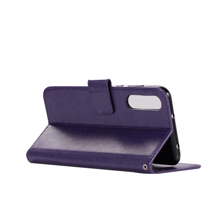 Imprint Owl Dream Catcher Wallet Leather Shell Case for Huawei P20 Pro - Purple-6