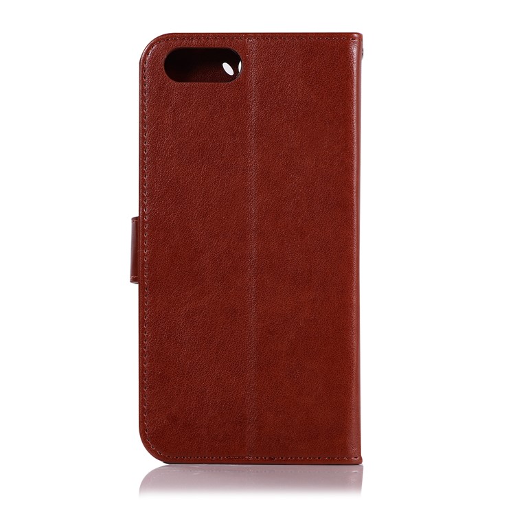 Imprint Owl Dream Catcher Wallet Leather Protector Cover for Huawei Honor V10/View 10 - Brown-3