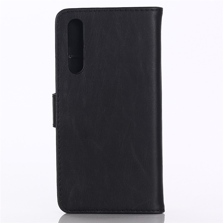 Funda De Cuero Retro Del Estilo Loco De La Cartera Del Estilo De La Textura Del Caballo Para Huawei P20 Pro - Negro-3