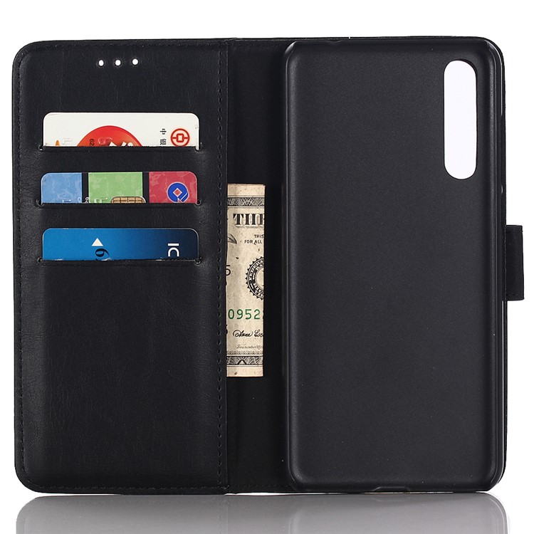 Funda De Cuero Retro Del Estilo Loco De La Cartera Del Estilo De La Textura Del Caballo Para Huawei P20 Pro - Negro-4