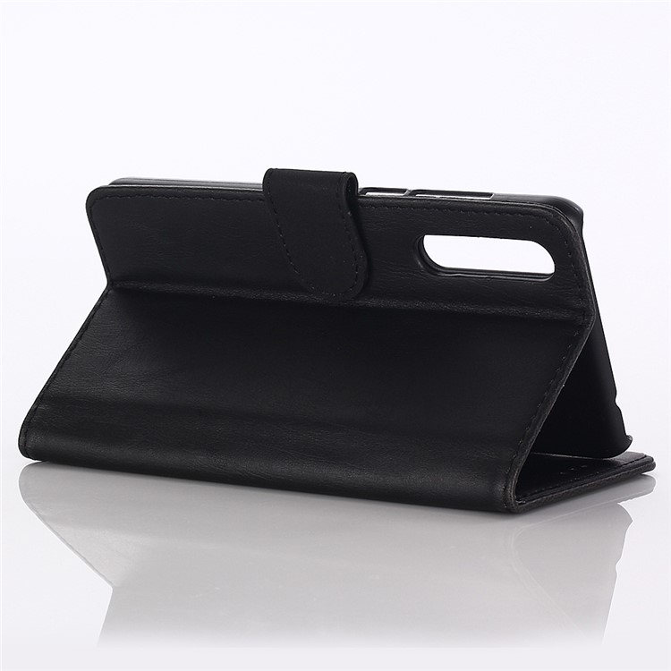 Funda De Cuero Retro Del Estilo Loco De La Cartera Del Estilo De La Textura Del Caballo Para Huawei P20 Pro - Negro-5