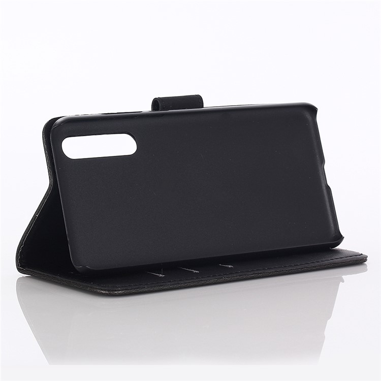 Funda De Cuero Retro Del Estilo Loco De La Cartera Del Estilo De La Textura Del Caballo Para Huawei P20 Pro - Negro-6