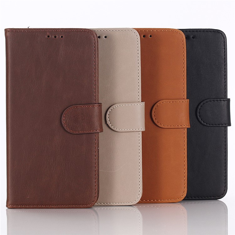 Crazy Horse Texture Retro Style Leather Wallet Stand Cover for Huawei P20 Pro - Grey-6