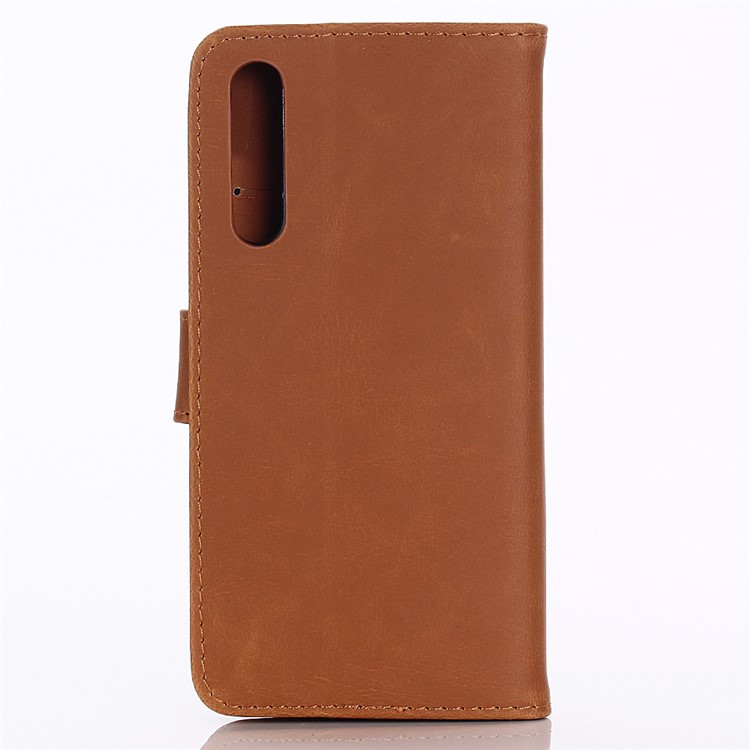 Crazy Horse Texture Retro Style Leather Wallet Stand Phone Case for Huawei P20 Pro - Brown-2