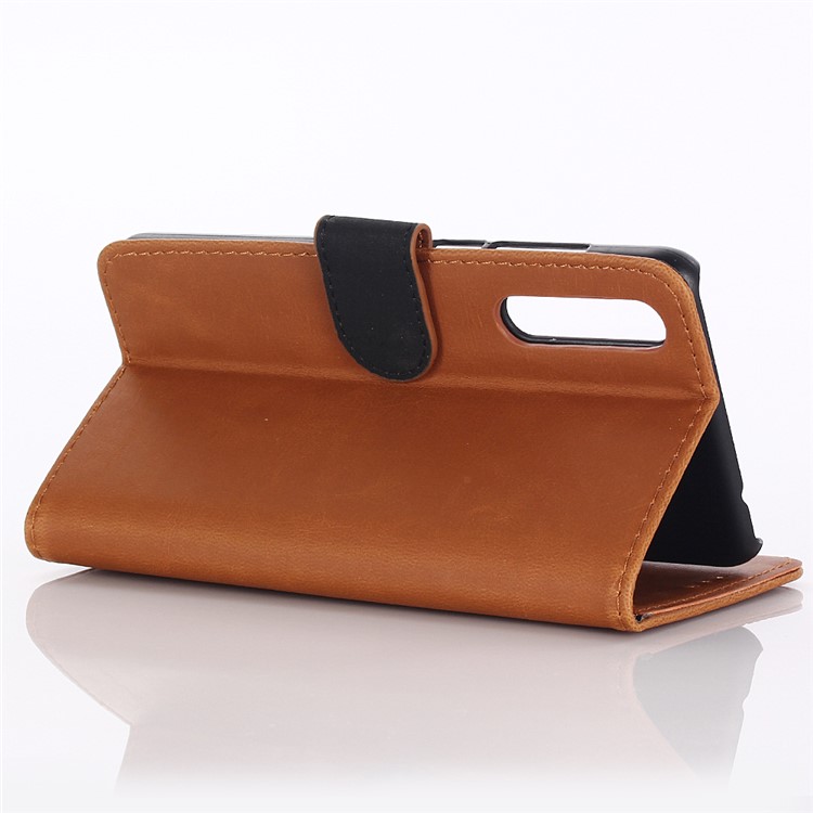 Crazy Horse Texture Retro Style Leather Wallet Stand Phone Case for Huawei P20 Pro - Brown-4